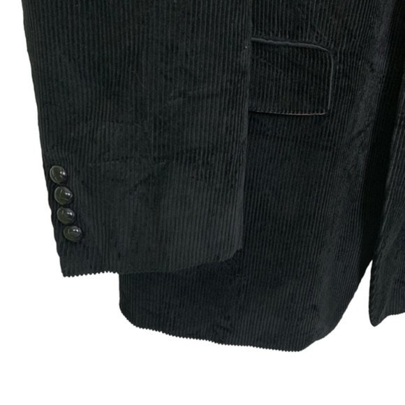Lauren Ralph Lauren Black Corduroy Sport Coat Blazer Jacket - Picture 2 of 7